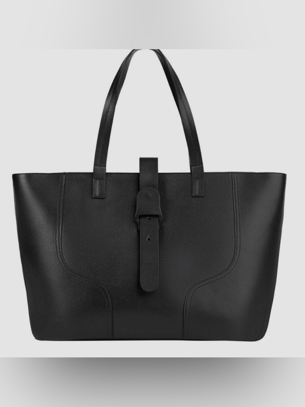 Senreve Voya Black Leather Everyday Tote